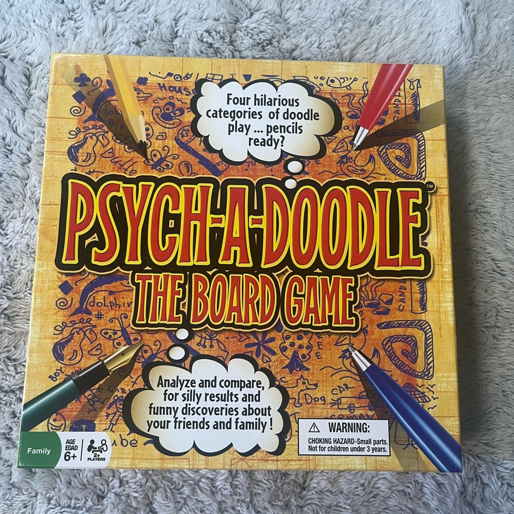 Psych-A-Doodle The Board Game - Family, Age 6‎ + COMPLETE
